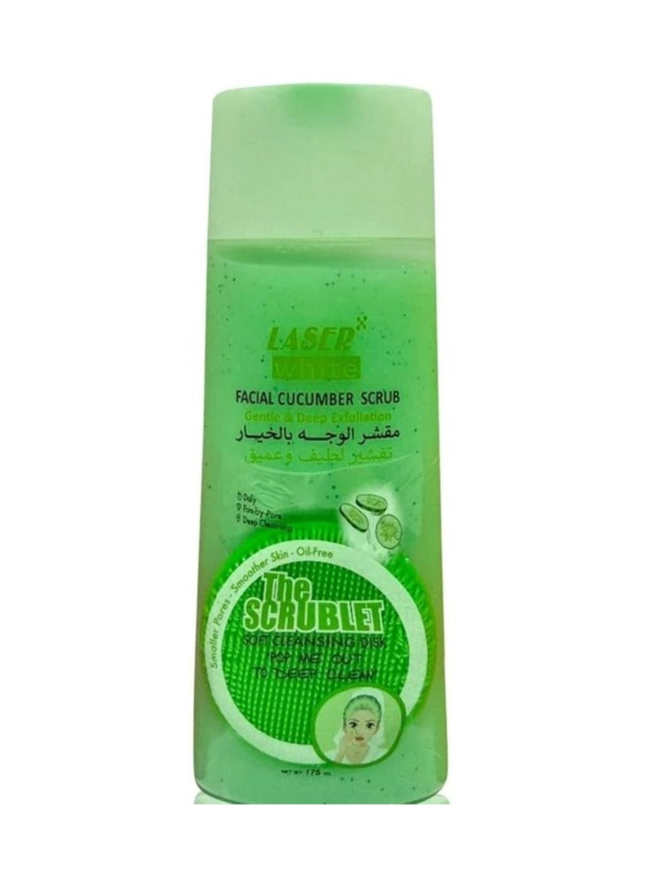 laser white Cucumber face scrub 175ml - Image 1