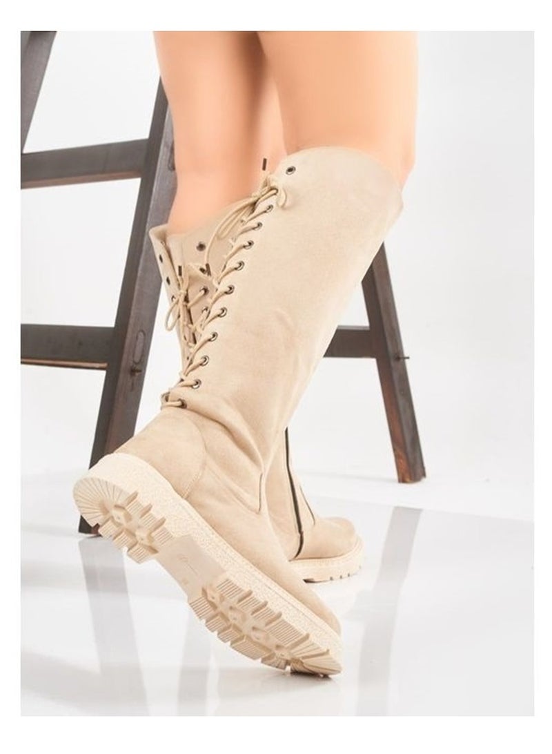LIFESTYLISH Knee High LB-20 Suede - Beige  - Image 2