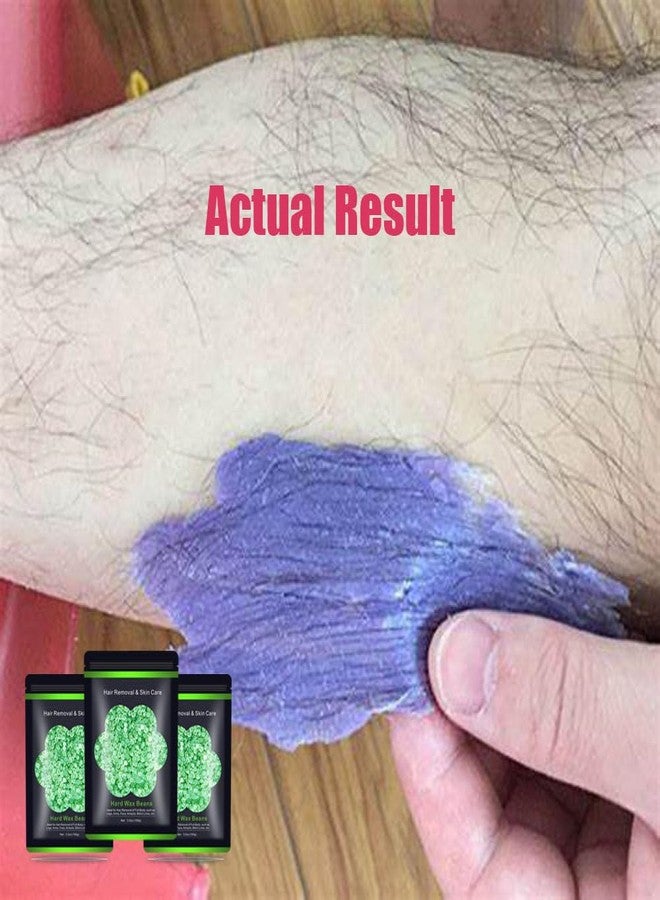 Auperwel Wax Beads for Hair Removal 10.5oz (300g), Auperwel Hard Wax Beads Beans for Sensitive Skin Brazilian Waxing, Face, Bikini, Eyebrow, Legs, Painless for Women Men, 3 packs Kit with 10 Sticks - Image 4