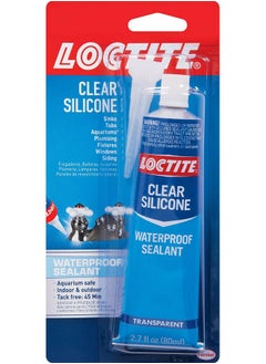Loctite Loctite Silicone Waterproof multipurpose adhesive and sealant creates protective seal ideal for metal, glass, rubber, tile,used indoors and outdoors, aquarium safe(fresh and salt water), 80ml  - Image 1