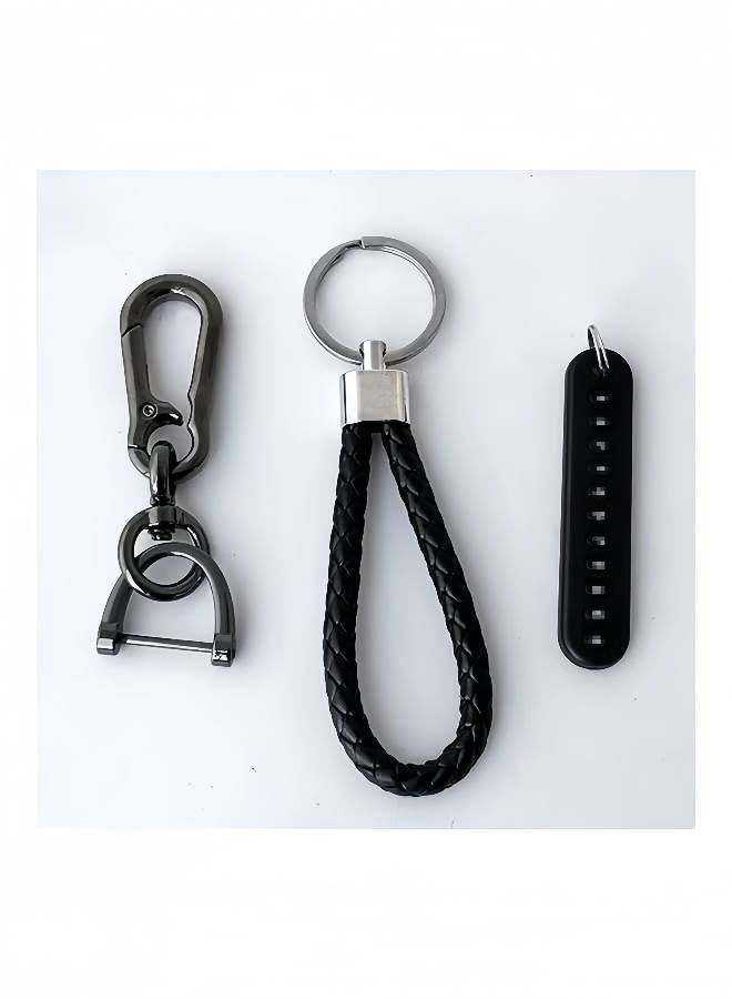 Generic Anti-lost Car Keychain with Phone Number Card Keyring Phone Number Plate Key Ring Auto Vehicle Key Chain Accessories  - Image 4