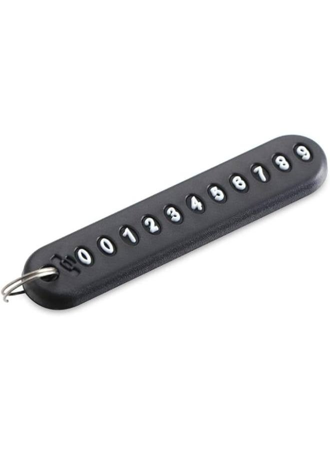 Generic Anti-lost Car Keychain with Phone Number Card Keyring Phone Number Plate Key Ring Auto Vehicle Key Chain Accessories  - Image 3