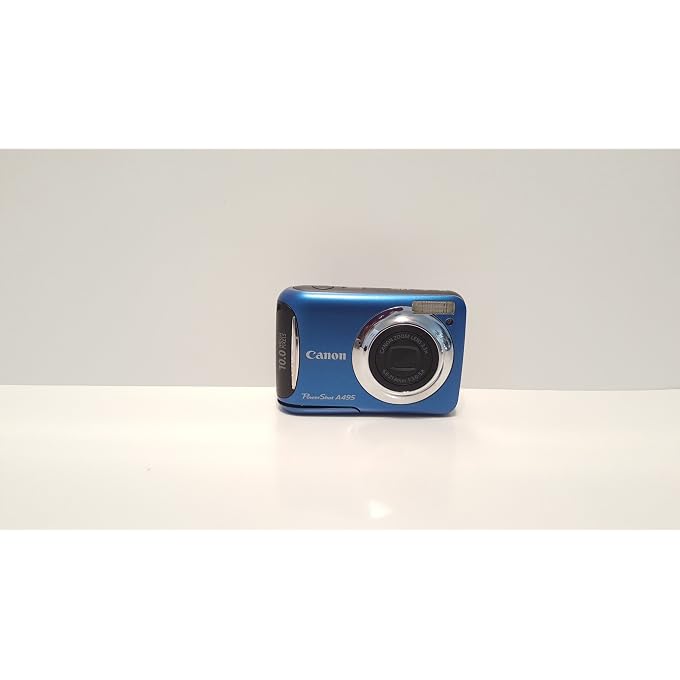 Canon PowerShot A495 10.0 MP Digital Camera with 3.3x Optical Zoom and 2.5-Inch LCD (Blue) - Image 1