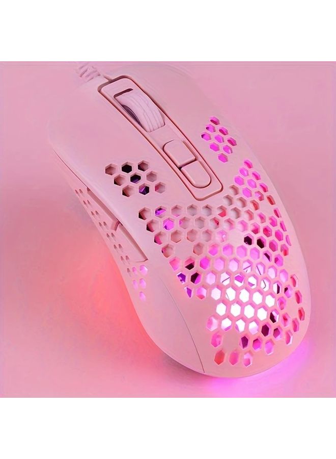 Ultralight Honeycomb Shell Wired Gaming Mouse Breathing Backlight USB Optical Computer Mouse With USB A Port For Windows Xbox PS4 Mac Air Hp Acer Black - Image 5