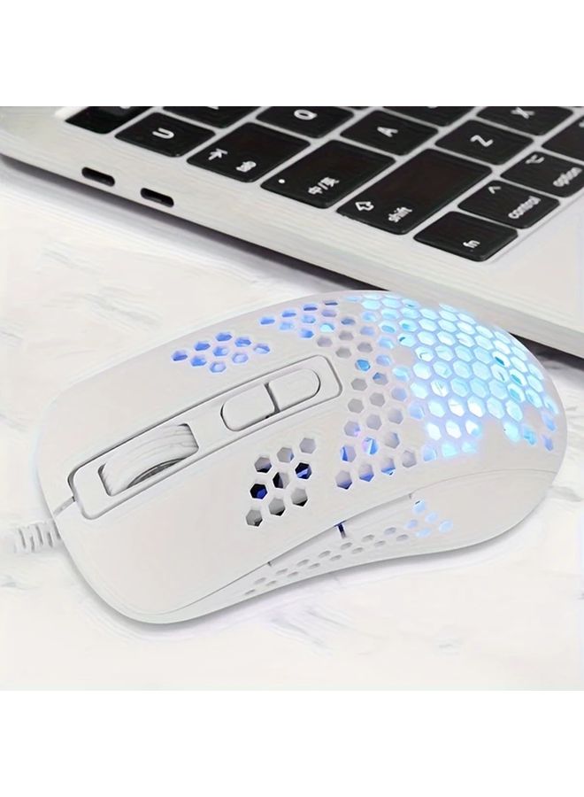 Ultralight Honeycomb Shell Wired Gaming Mouse Breathing Backlight USB Optical Computer Mouse With USB A Port For Windows Xbox PS4 Mac Air Hp Acer Black - Image 3