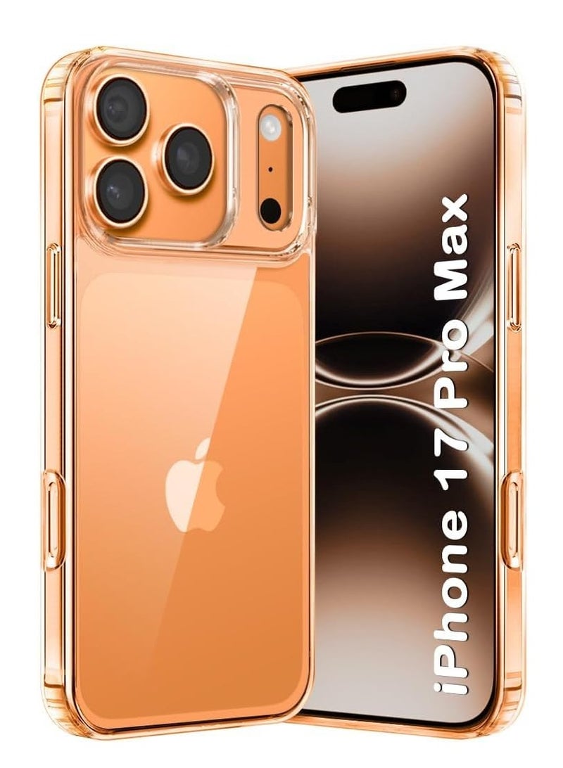 حومة جراب iPhone 17 Pro Max مقاوم للصدمات غير قابل للاصفرار لهاتف iPhone 17 Pro Max، جراب شفاف كريستالي مضاد للخدش لهاتف iPhone 17 Pro Max مقاس 6.9 بوصة - Image 1
