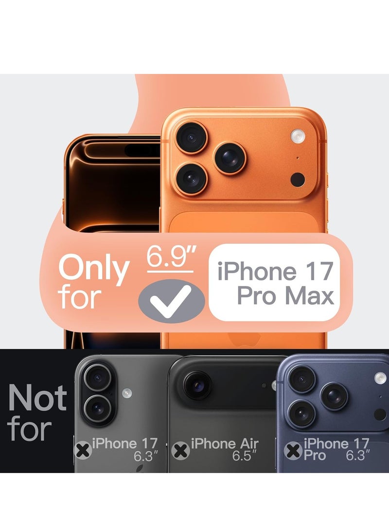 حومة جراب iPhone 17 Pro Max مقاوم للصدمات غير قابل للاصفرار لهاتف iPhone 17 Pro Max، جراب شفاف كريستالي مضاد للخدش لهاتف iPhone 17 Pro Max مقاس 6.9 بوصة - Image 2