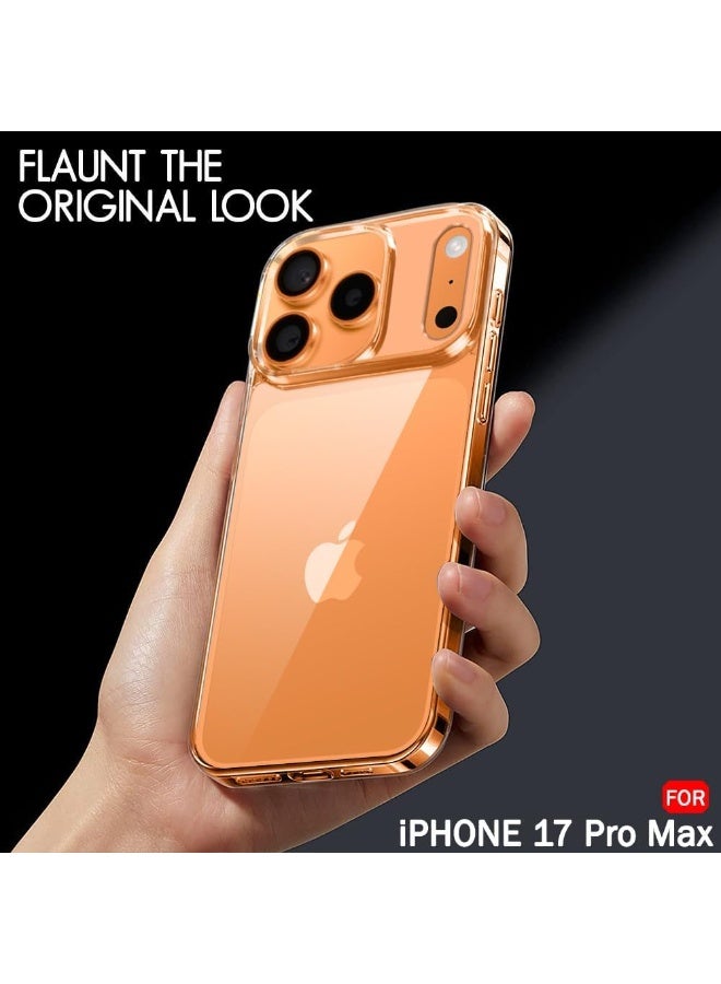 حومة جراب iPhone 17 Pro Max مقاوم للصدمات غير قابل للاصفرار لهاتف iPhone 17 Pro Max، جراب شفاف كريستالي مضاد للخدش لهاتف iPhone 17 Pro Max مقاس 6.9 بوصة - Image 3