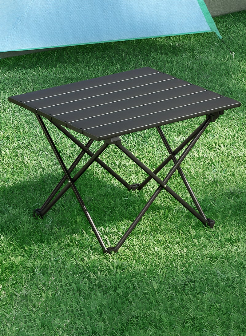 Taimi 3-Piece Camping Set | Portable Camping Table with 2 Chairs, Folding Table with Carrying Bag 40x35x29cm and 2 Folding Chairs with Metal Frame & Armrests - Black - Image 3