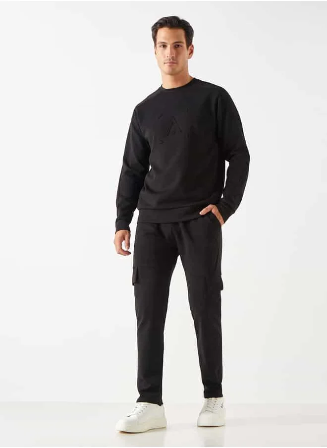ادوت Solid Pants with Elasticated Waistband and Pockets