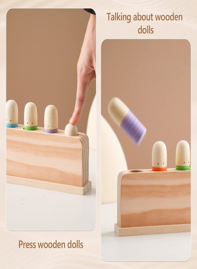 Etucdose Pop Up Toy Multicolor Puppets | Wooden Color Sorting Toys | STEM Montessori Color Matching Toys | Preschool Learning Educational Toys Gifts for Kids Boys Girls Ages for 1 2 3 Years (Classic Colours) - Image 2