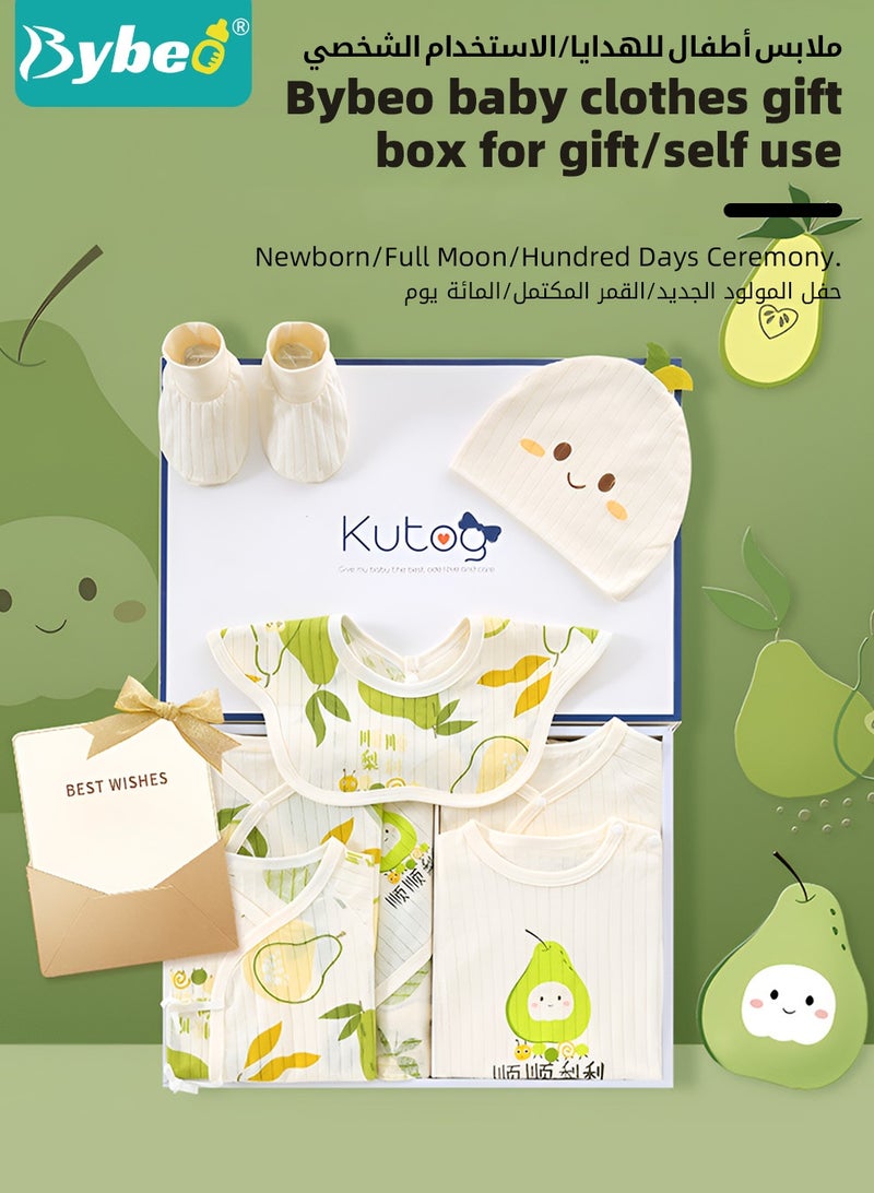 Bybeo 21PCS Newborn Baby Gift Set, Newborn Layette Gift Set for Boys and Girls, Babies Essential Clothes Accessories with Baby Blanket, 100% Premium Cotton, for Spring Summer Autumn Winter - Image 3