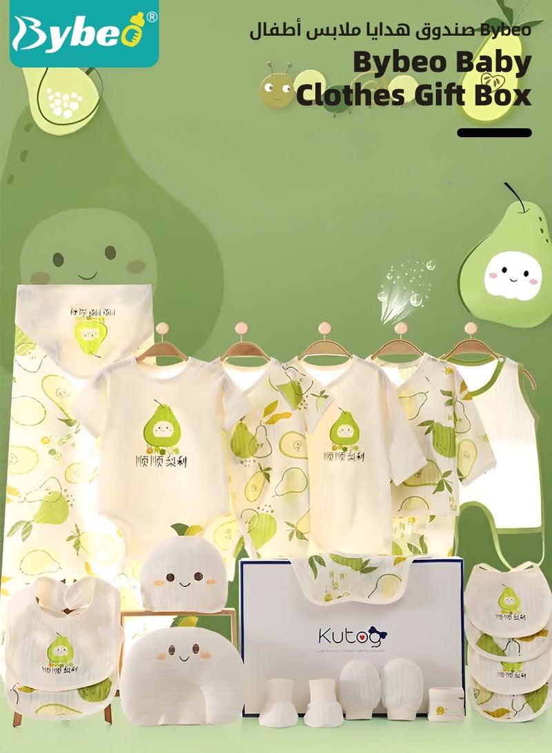 Bybeo 21PCS Newborn Baby Gift Set, Newborn Layette Gift Set for Boys and Girls, Babies Essential Clothes Accessories with Baby Blanket, 100% Premium Cotton, for Spring Summer Autumn Winter - Image 2