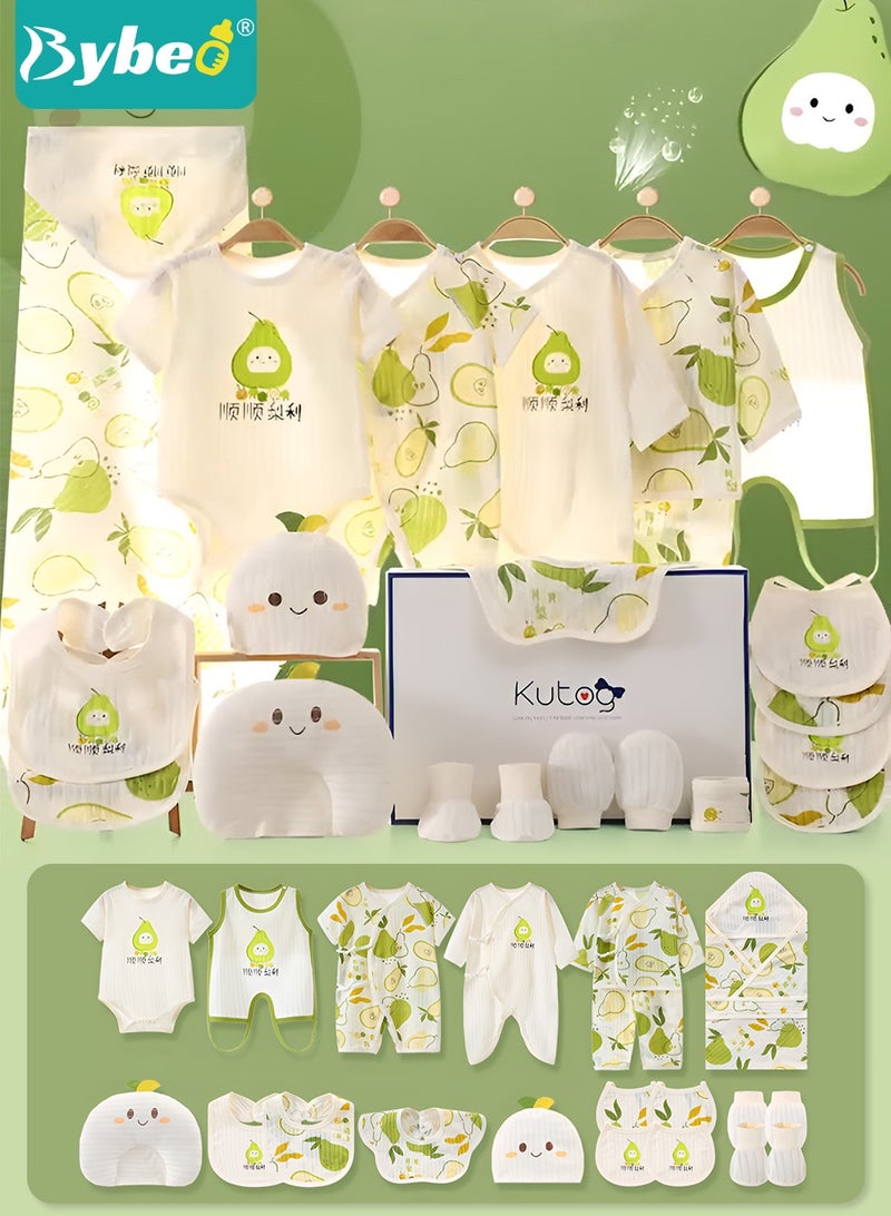 Bybeo 21PCS Newborn Baby Gift Set, Newborn Layette Gift Set for Boys and Girls, Babies Essential Clothes Accessories with Baby Blanket, 100% Premium Cotton, for Spring Summer Autumn Winter - Image 1