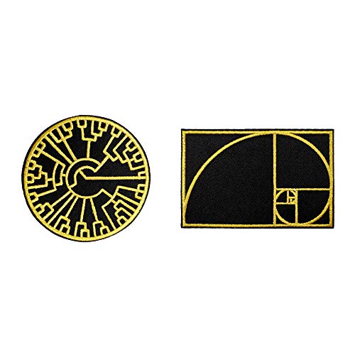 Cute-Patch Phylogenetic Tree Golden Ratio Goldener Schnitt Embroidered Iron on sew on Patches Applique - Image 1