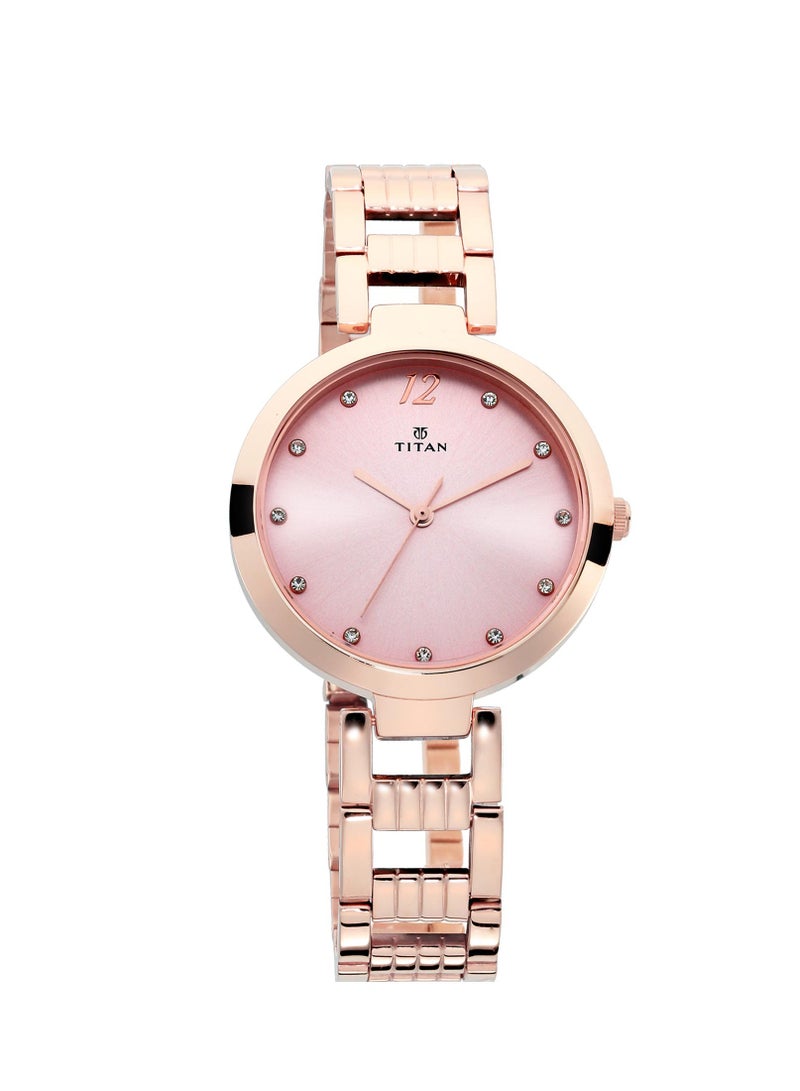 Titan Sparkle Pink Dial Analog Stainless Steel Strap watch for Women - Image 1