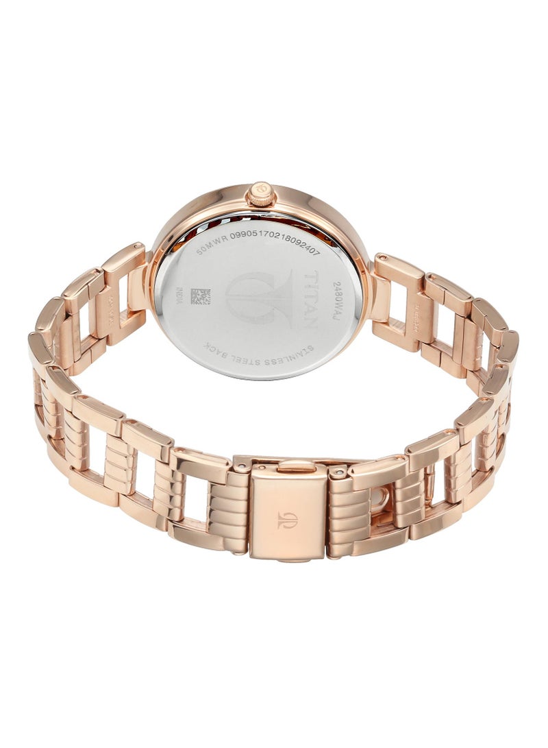 Titan Sparkle Pink Dial Analog Stainless Steel Strap watch for Women - Image 4