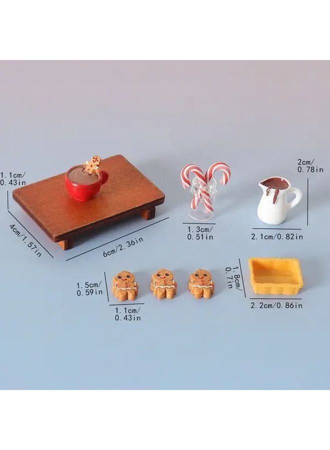 10 Piece Christmas Food Game Miniature Gingerbread Cookie Dollhouse Figurines - Image 5