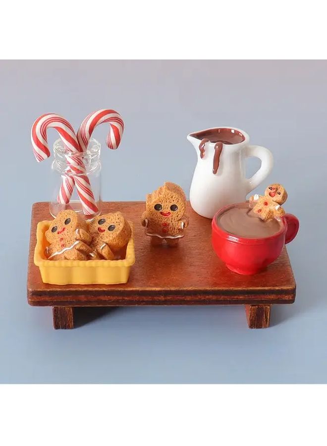 10 Piece Christmas Food Game Miniature Gingerbread Cookie Dollhouse Figurines - Image 2