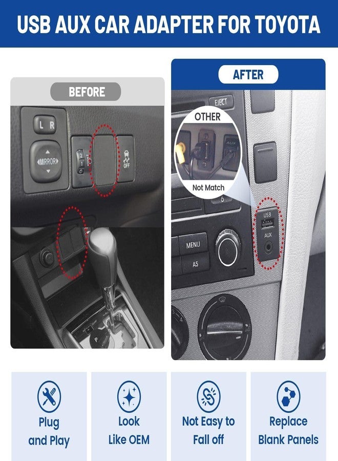 أنينا كابل تمديد AUX USB من أنينا، بطول 1 متر، ذكر إلى أنثى، مقاس 3.5 ملم، للوحة القيادة، محول مقبس USB مربع الشكل للتثبيت على اللوحة، كابل تثبيت على اللوحة بجهد 12-30 فولت لإخراج الصوت والشحن - Image 4
