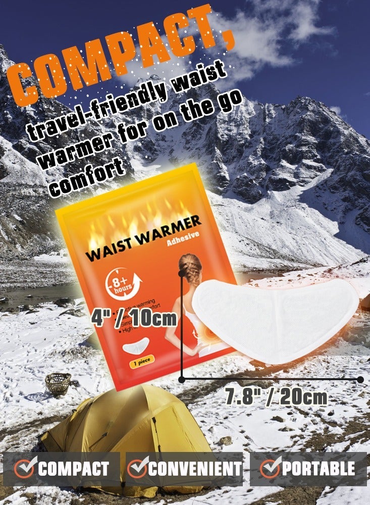 سان هان رقعة تدفئة الخصر - عبوات علاجية ساخنة يمكن التخلص منها لأسفل الظهر - حتى 8 ساعات من الحرارة تدوم طويلاً وتخفف من الانزعاج للعمل في الهواء الطلق في الشتاء والأنشطة الرياضية - 5 قطع - Image 3