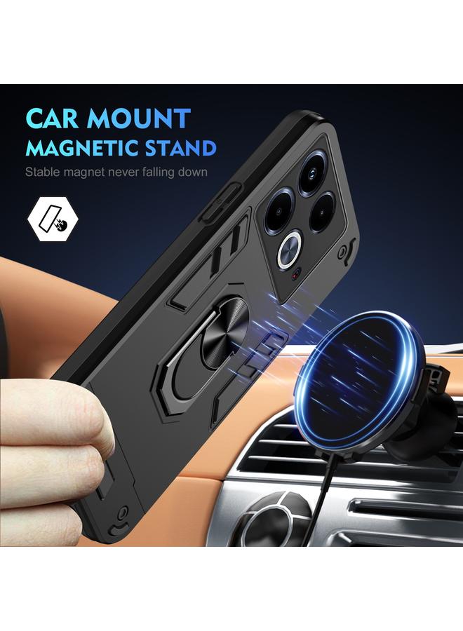 اس-توب جراب لهاتف Infinix Note 40 جراب هاتف معدني مقاوم للصدمات مزود بحلقة - Image 2