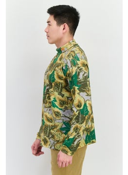 The Hundreds Men Turtle Neck Allover Print Long Sleeves Top, Green Combo  - Image 2