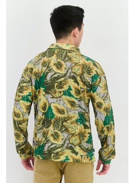 The Hundreds Men Turtle Neck Allover Print Long Sleeves Top, Green Combo  - Image 3