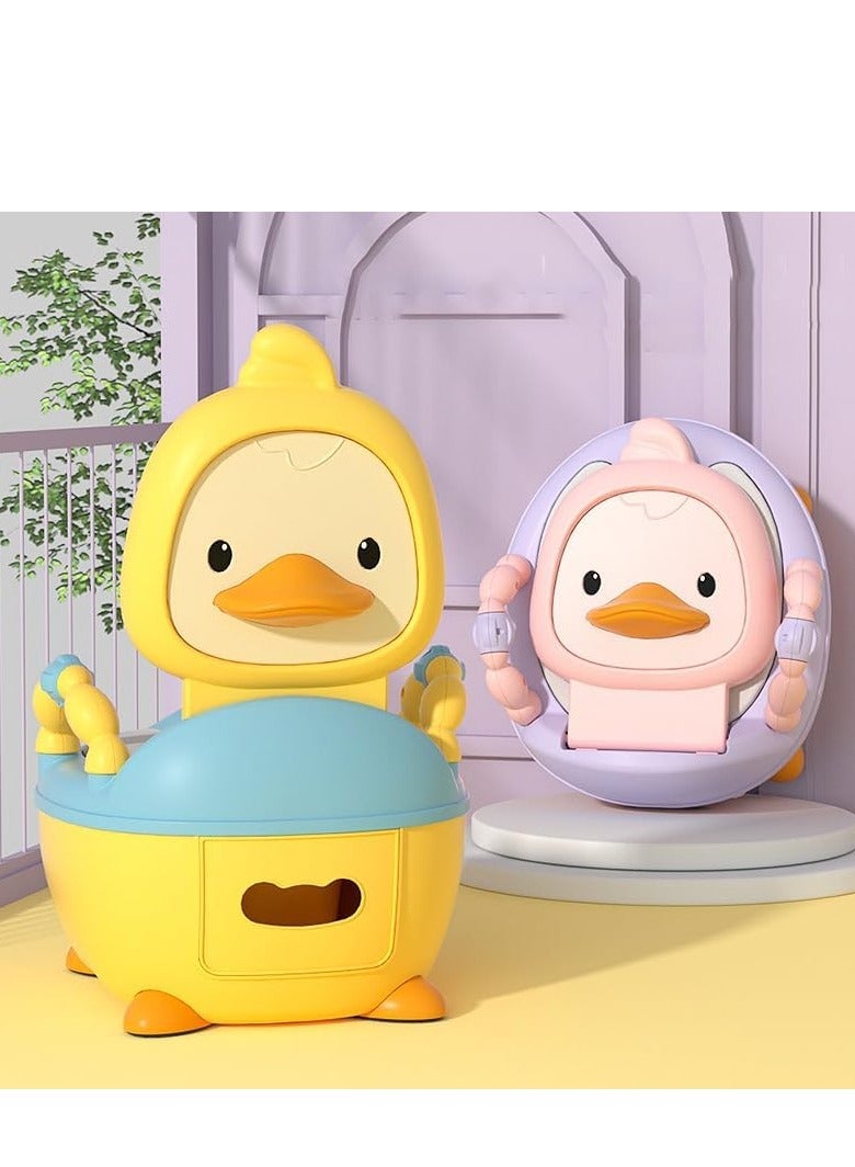 ممز بلانيت مقعد تدريب على استخدام البوتي للأطفال من ممز بلانيت، نونية محمول مع مقابض، كرسي الصغار دعم خلفي مرتفع وغطاء ووعاء قابل للإزالة، الصغار - Image 4