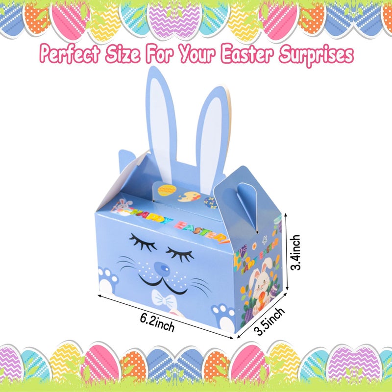 Kiddelo 12 Pack Easter Baskets, Bunny Easter Treat Bags, Rabbit Treat Boxes Gift Bags, Basket Bulk for Kids Party Favors, Holiday Goody and Classroom Holiday Prizes - Image 2