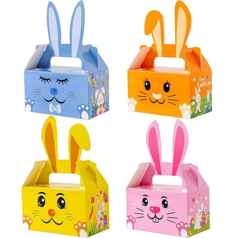 Kiddelo 12 Pack Easter Baskets, Bunny Easter Treat Bags, Rabbit Treat Boxes Gift Bags, Basket Bulk for Kids Party Favors, Holiday Goody and Classroom Holiday Prizes - Image 1