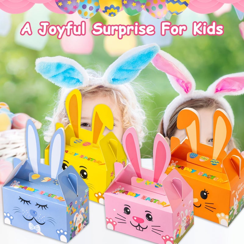Kiddelo 12 Pack Easter Baskets, Bunny Easter Treat Bags, Rabbit Treat Boxes Gift Bags, Basket Bulk for Kids Party Favors, Holiday Goody and Classroom Holiday Prizes - Image 5