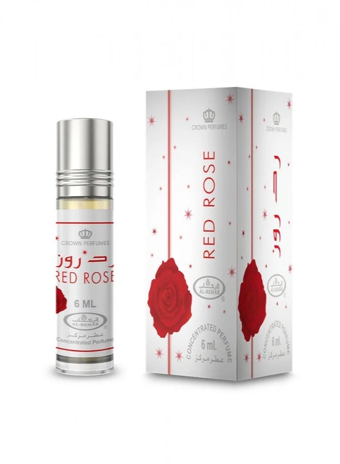 Alrehab Red Rose Concentrated Perfume Oil - 6ml - Image 1