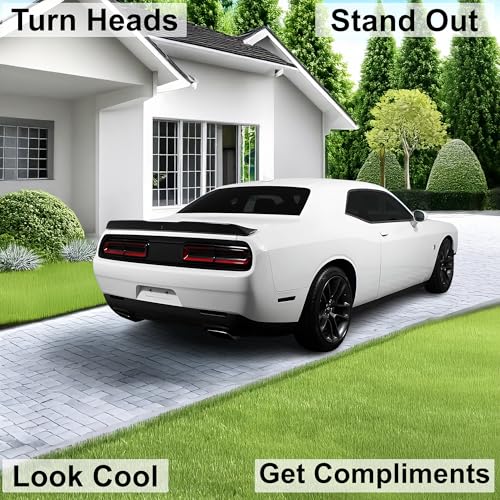 BOGAR TECH DESIGNS Tail Light Sidemarkers Rear Reflectors Tint Kit Compatible with and Fits Dodge Challenger 2015-2024, Dark Smoke - Image 2