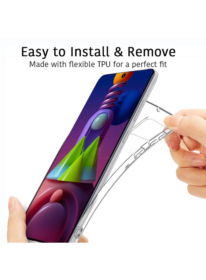 O Ozone Military Grade Clear Case Compatible With Samsung Galaxy M51| Transparent Shockproof Protective Cover | Anti-Yellow Hard PC + Soft TPU Hybrid Case | Drop Protection & Slim Design - Image 2