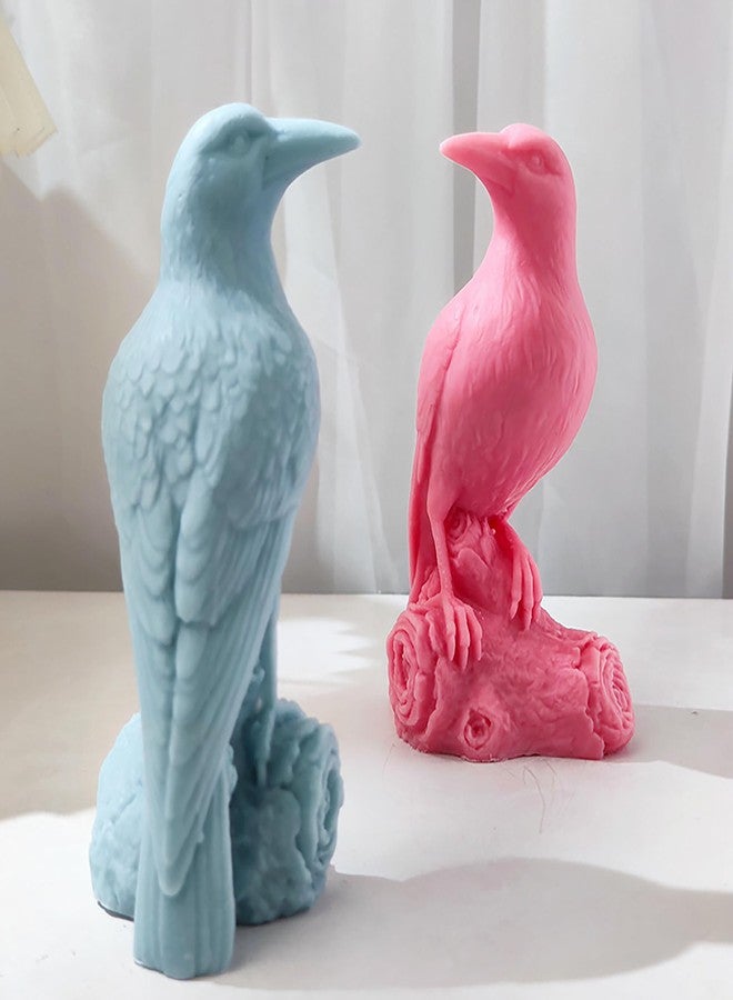 ESEDAGE Crow Resin Mold Raven Resin Mold Animal Resin Mold Crow Mold Owl Resin Casting Mold Resin Making Molds Silicone Mold for Candle Home Decorate Mold 3D Animal Mold Candle Making Mold - Image 2