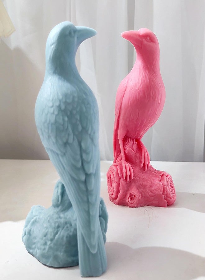ESEDAGE Crow Resin Mold Raven Resin Mold Animal Resin Mold Crow Mold Owl Resin Casting Mold Resin Making Molds Silicone Mold for Candle Home Decorate Mold 3D Animal Mold Candle Making Mold - Image 3