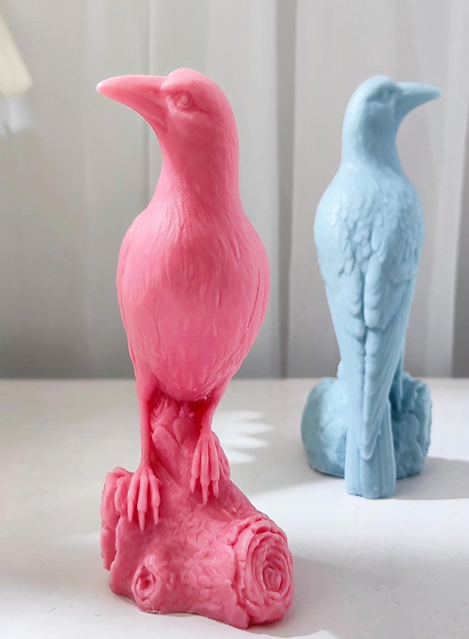 ESEDAGE Crow Resin Mold Raven Resin Mold Animal Resin Mold Crow Mold Owl Resin Casting Mold Resin Making Molds Silicone Mold for Candle Home Decorate Mold 3D Animal Mold Candle Making Mold - Image 1