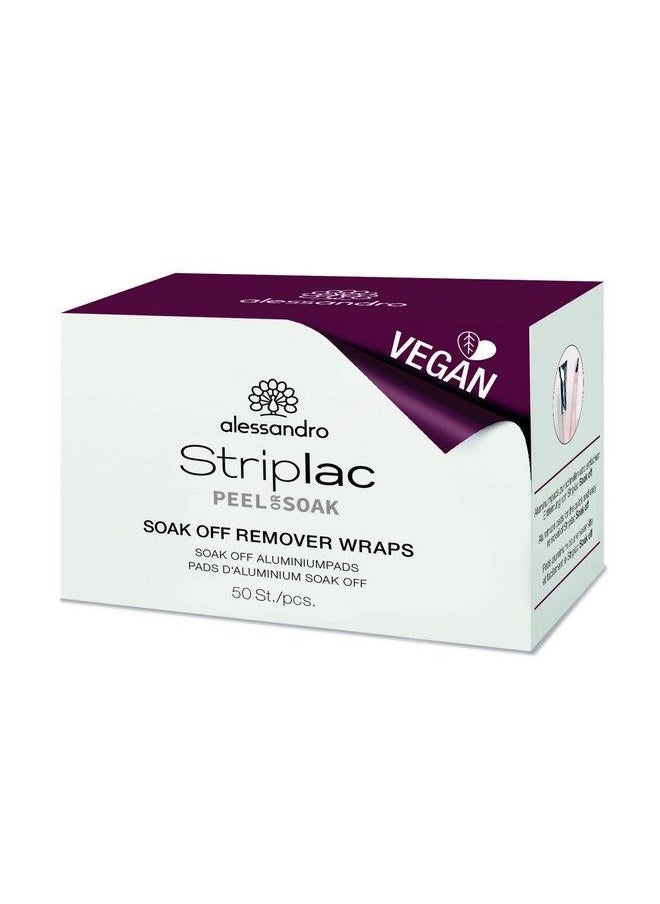 ALESSANDRO Striplac Peel Or Soak Soak Off Remover Wraps Designed For Quick And Easy Polish Removal Made From Aluminum Easy Application Cruelty Free Suitable For All Skin Types 50 Pc  - Image 2