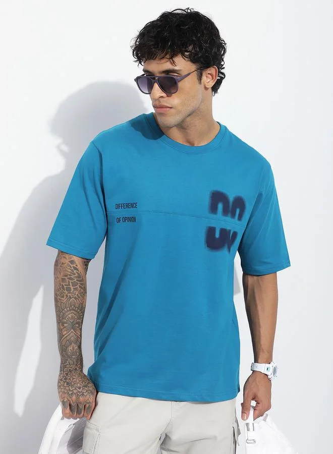 Difference of Opinion Men Oversized Short Sleeve Printed T-Shirt