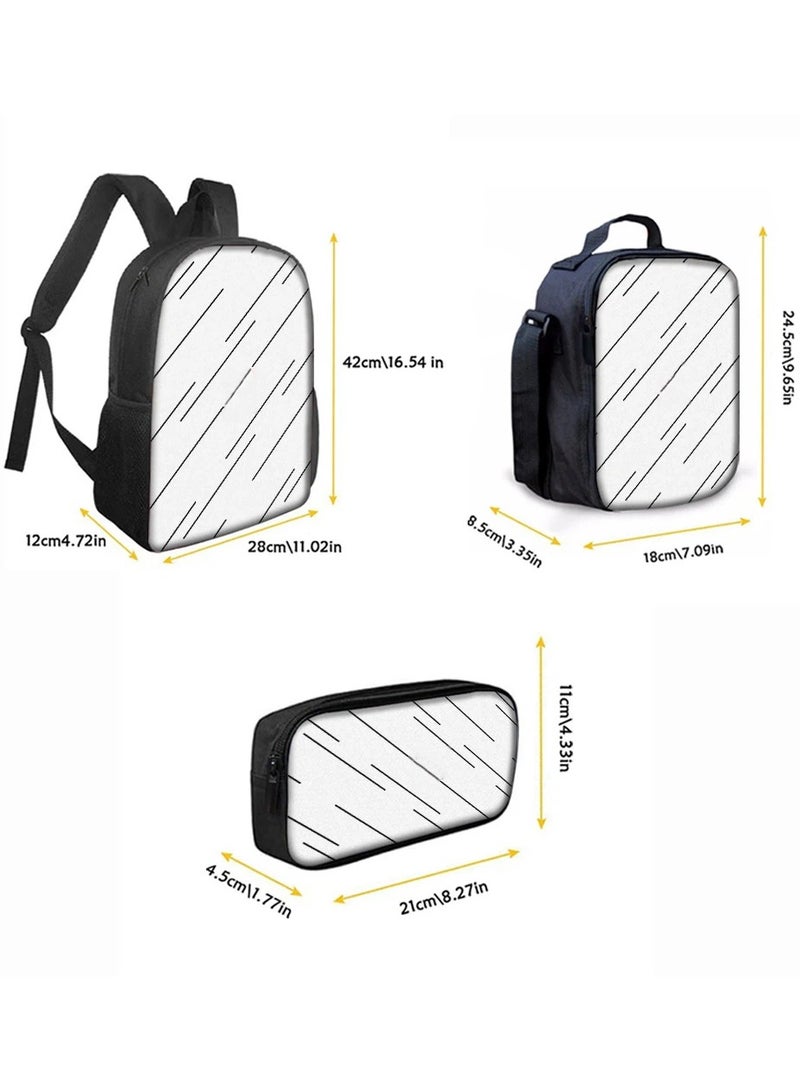 سترانجر ثينكينج طقم حقيبة ظهر Stranger Things المكون من 3 قطع يشمل حقيبة ظهر وحقيبة كروس ومقلمة للطلاب من المعجبين بعدة حجرات - Image 2