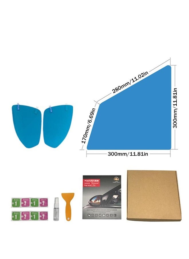 Generic Rearview Mirror Rain Film - Blue Car Rearview Mirror Rain Protective Film | Anti-Fog Rainproof Sticker | Automotive Exterior Accessories for Cars, Trucks (Bus)  - Image 5