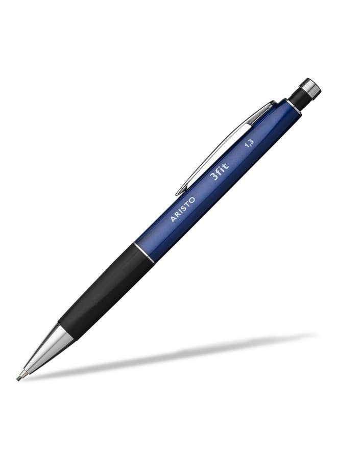 Aristo 3fit 1.3mm Blue Clutch Mechanical Fine Lead Pen Pencil Triangular Grip for Smooth Writing Drawing Doodling Sketching Office Designers Artists Professional - Image 1