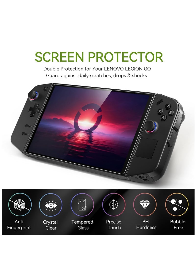 Screen Protector Compatible with Lenovo Legion Go Handheld 2023 Full-Coverage Tempered Glass Screen Protecto (2 Pack)  - Image 3