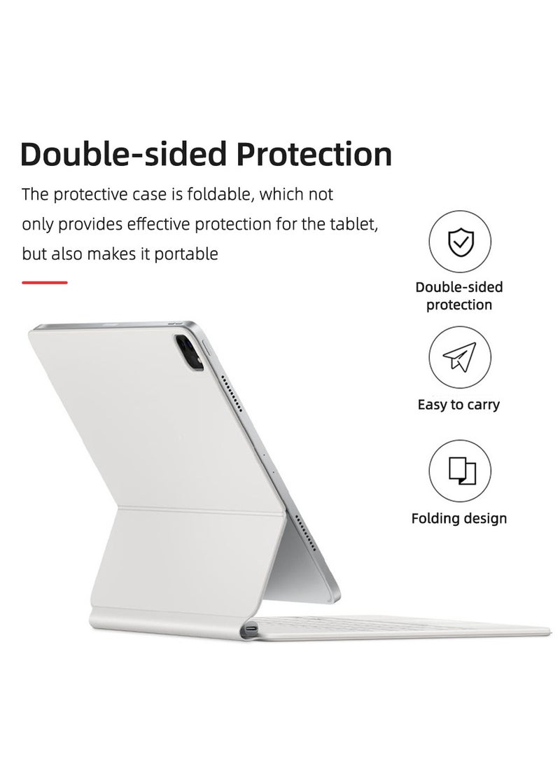 لوحة مفاتيح BT تعمل باللمس مع غطاء حماية مغناطيسي متوافق مع iPad Pro مقاس 12.9 بوصة مع إضاءة خلفية باللون الأبيض - Image 4