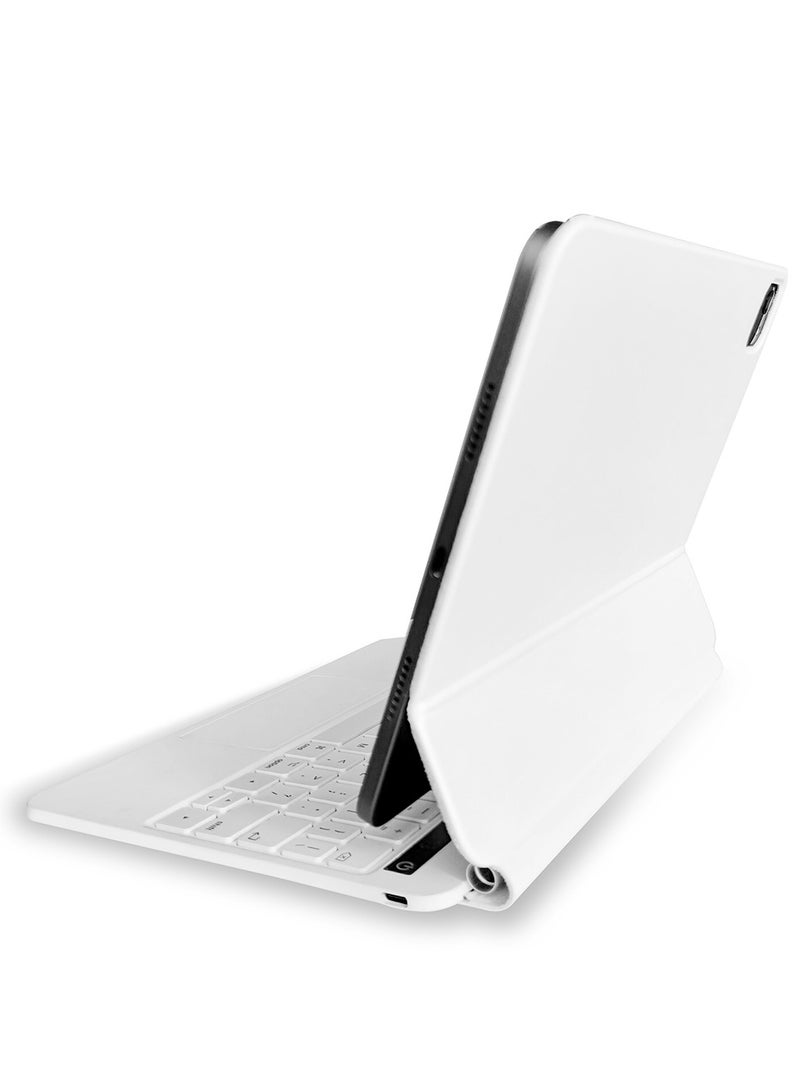 لوحة مفاتيح BT تعمل باللمس مع غطاء حماية مغناطيسي متوافق مع iPad Pro مقاس 12.9 بوصة مع إضاءة خلفية باللون الأبيض - Image 2
