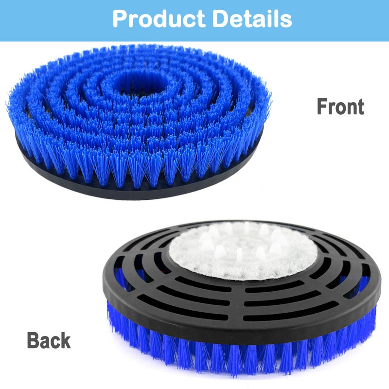 Bvhonwe 2 Pack S8201 Upgraded Replacement Steam Mop Brush Heads for Shark S8201 S8001 S7001 S7201 S7000 S7005 S7020 Steam Mop & Scrub All-in-One Scrubbing, Dirt Grip Scrub Washable Replacement Brush, Blue - Image 4
