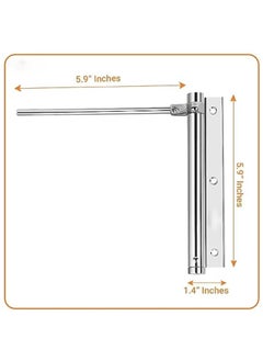 Delzon Delzon Mounted Automatic Door Closer Spring Loaded Door Closer Gate Doors SelfClosing Hinge with Screws for Home Office Hotel Door Steel  - Image 3