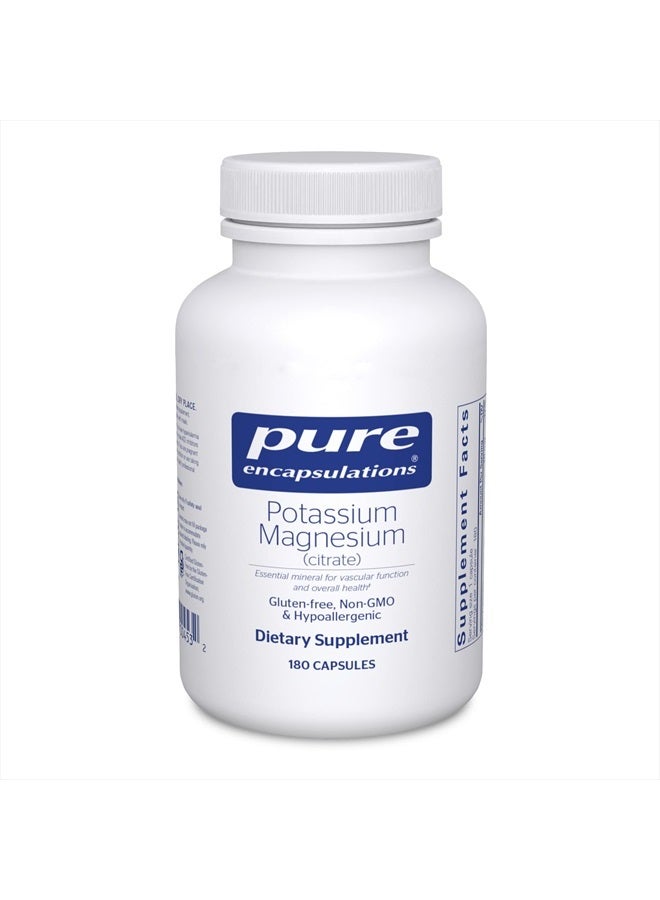 Pure Encapsulations Potassium Magnesium (Citrate) - for Heart Health & Bone Mineralization* - Optimal Absorption - Gluten Free & Non-GMO - 180 Capsules - Image 1