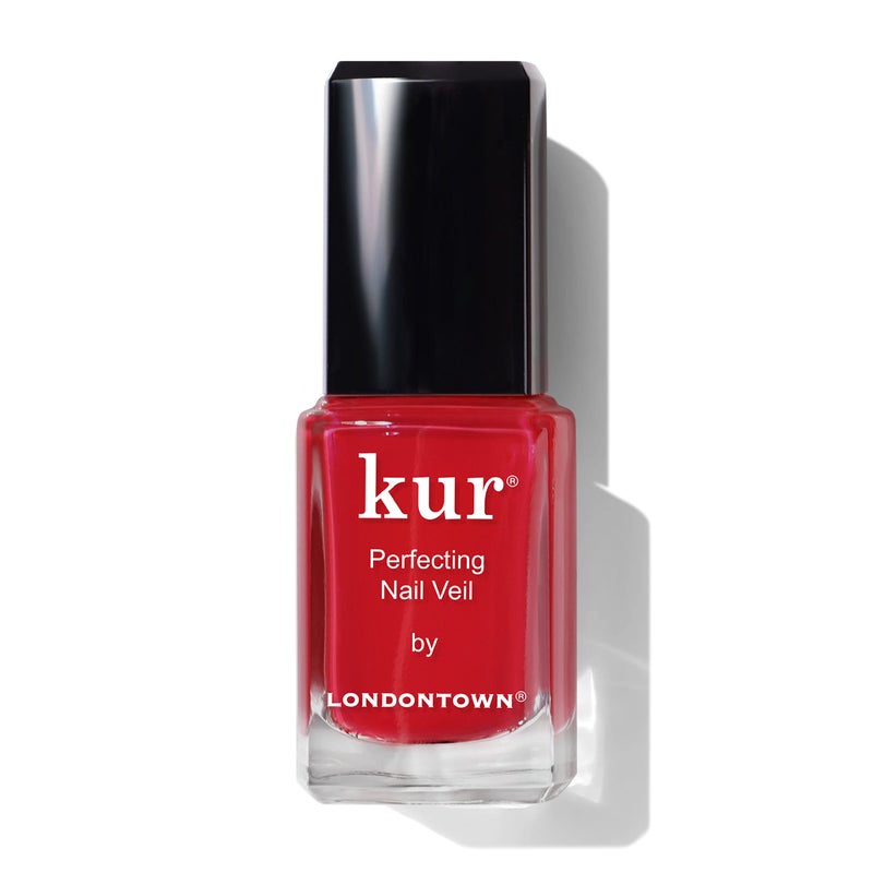 LONDONTOWN Perfecting Nail Veil, Sheer, Buildable Nail Tint Plus Nail Strengthener, Hydrates & Conditions Nails, #8 Sheer Poppy Red, 0.4 Fl Oz - Image 1
